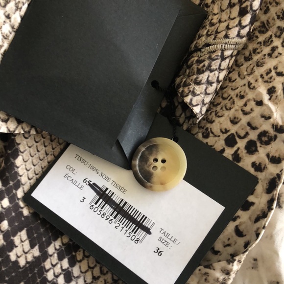 LANVIN 
snakeskin print double-breasted trench coat Size 36 - Picture 3 of 12